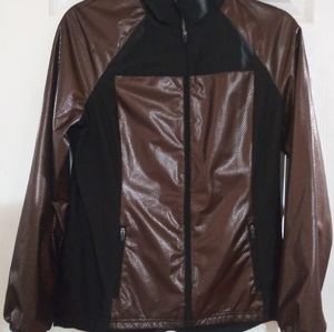 Fabletics Demi Lovato Afina Rose Gold Black Jacket